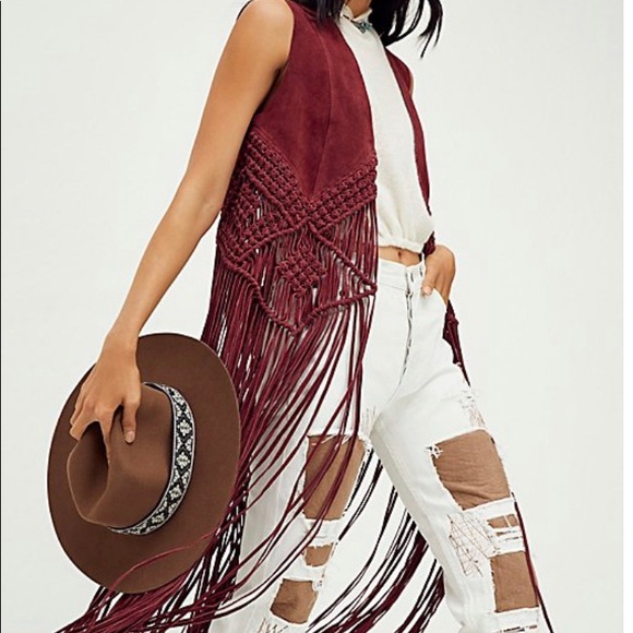 Winter Kate NWOT Boho Macrame Vest Sz L - Picture 9 of 10